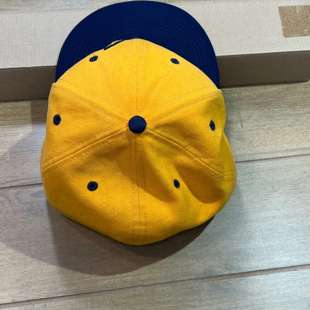New Era 59FIFTY Montgomery Biscuits MiLB Fitted‎ Hat Yellow Navy Size 7 3/4
